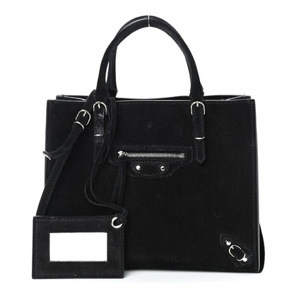 Balenciaga Baby Daim Suede Papier Mini A4 Zip Around Tote Black 1 of 10
