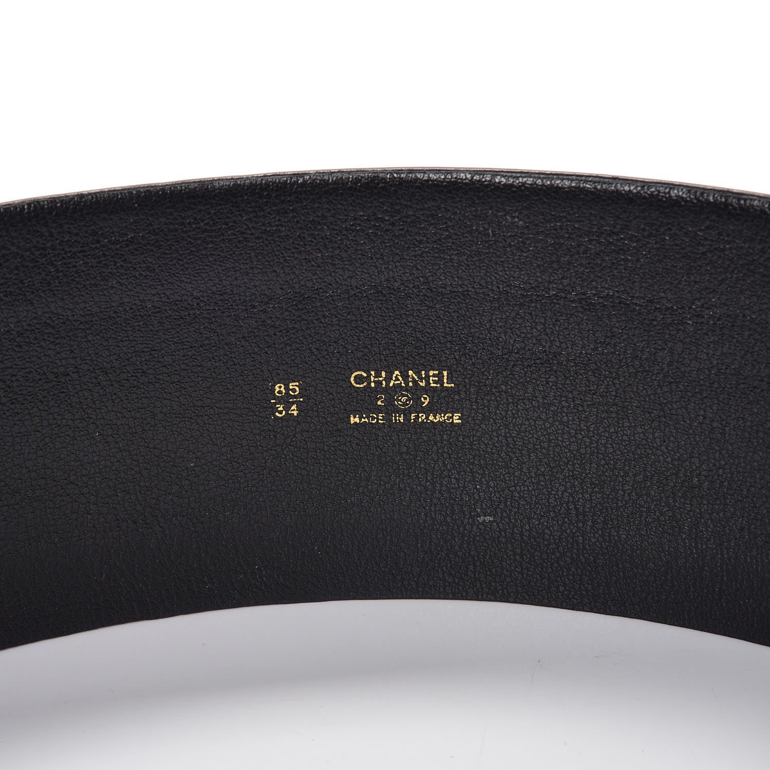 Chanel Lambskin CC Buckle Wide Belt 85 34 Black 5 of 8