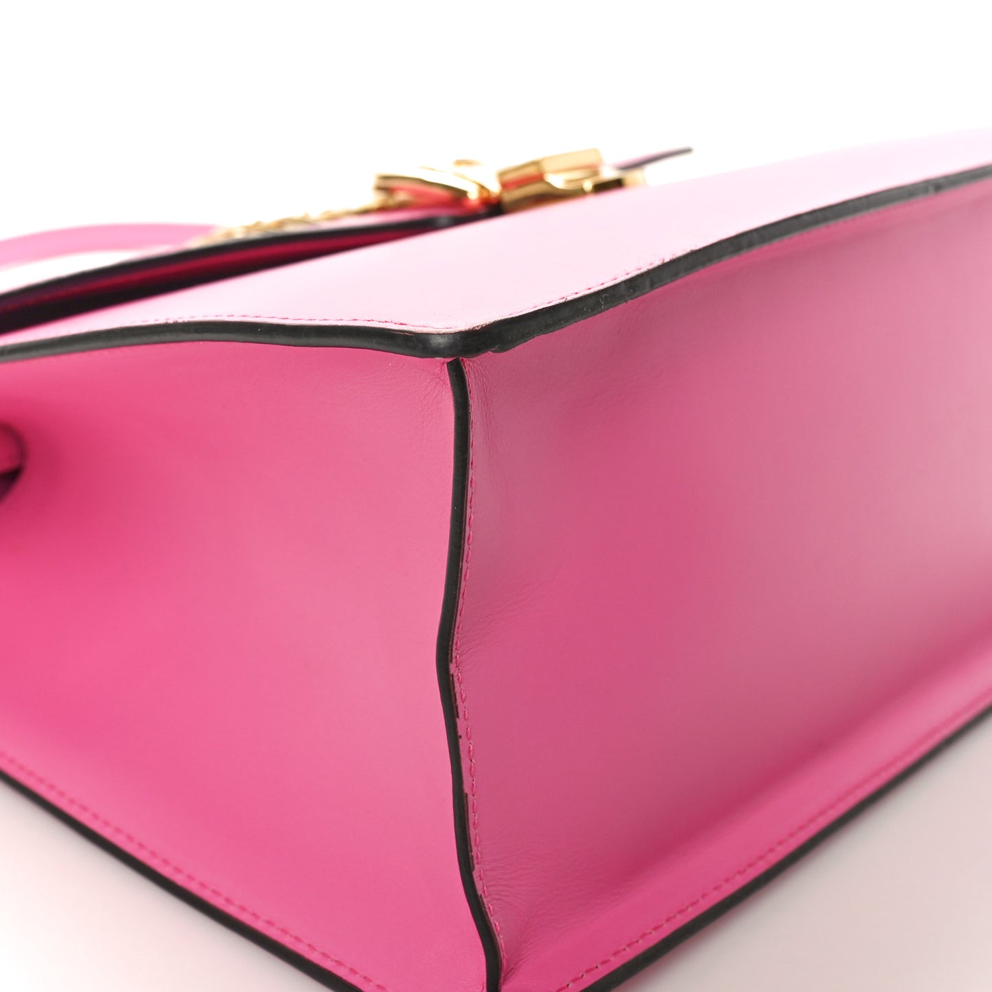 Vitello Fontanella Web Medium Sylvie Top Handle Bag Pink Tropical Flower