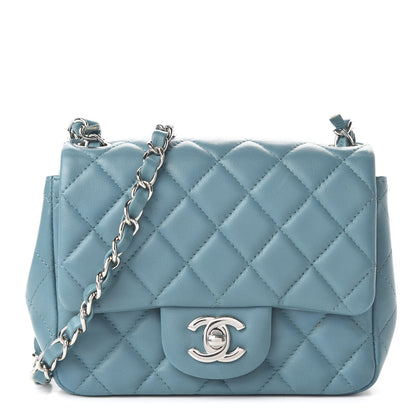 Chanel Lambskin Quilted Mini Square Flap Blue 1 of 10