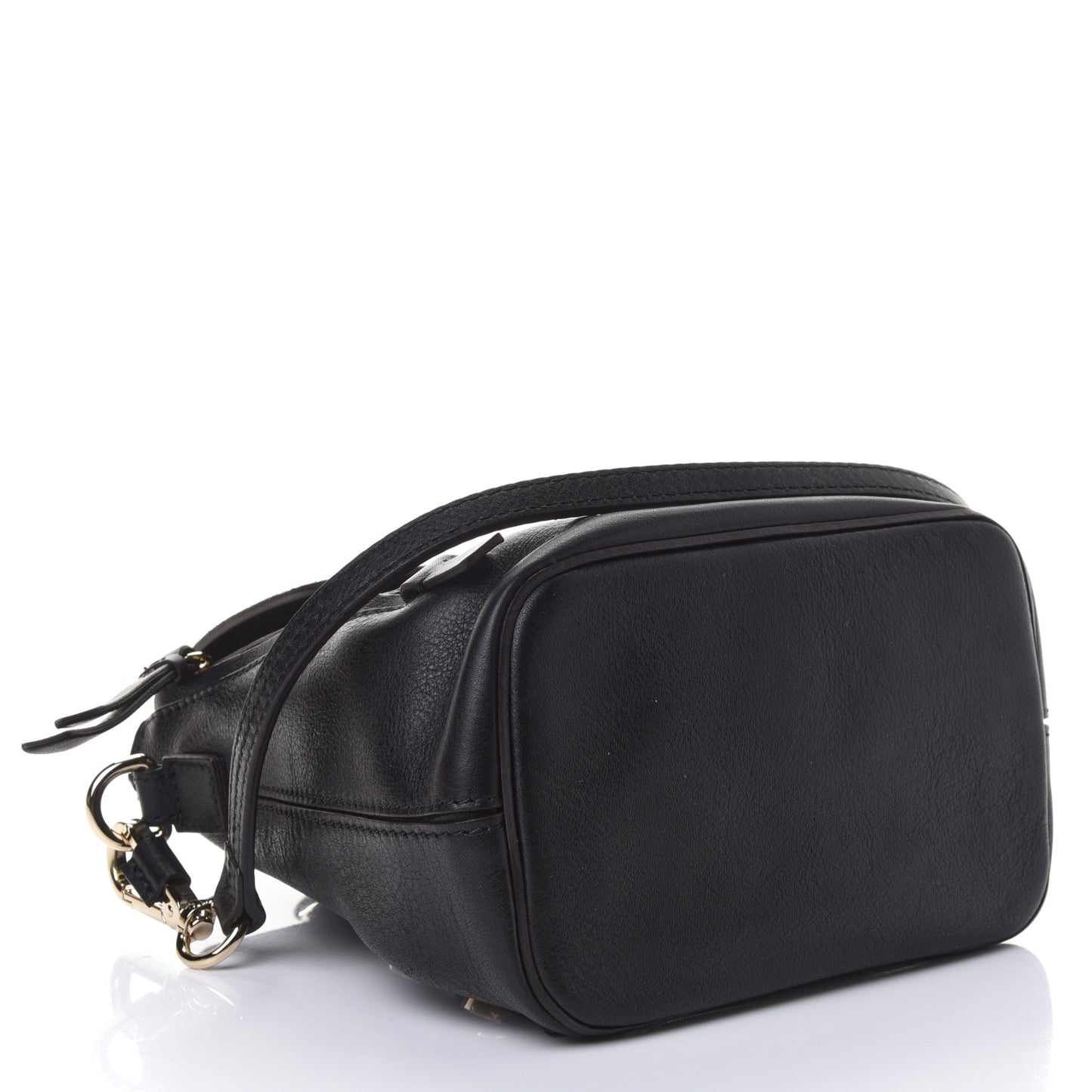 Suede Calfskin Mini Faye Backpack Black