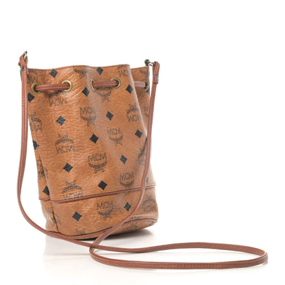 MCM Visetos Drawstring Bucket Bag Cognac 2 of 5