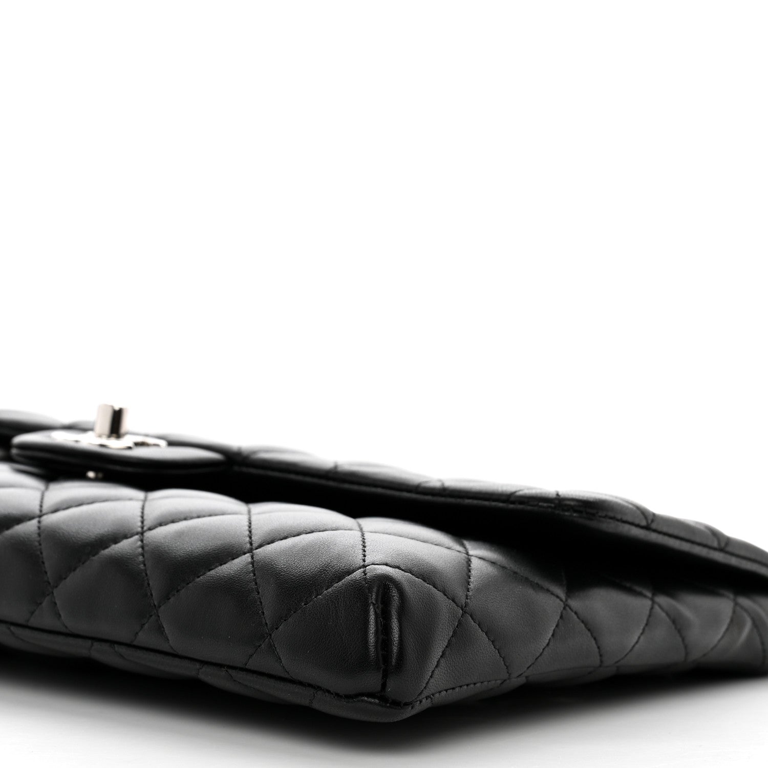 Chanel Lambskin Quilted Flap Clutch Black 9 of 13