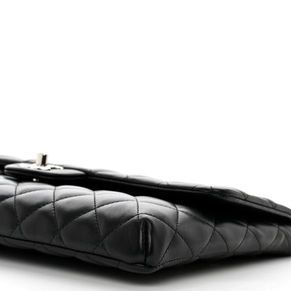 Chanel Lambskin Quilted Flap Clutch Black 9 of 13