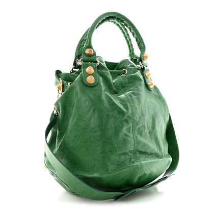 Balenciaga Agneau Giant 21 Gold Hardware Pompon Vert Fluo 4 of 12