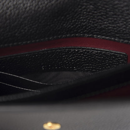 Gucci Grainy Calfskin Zumi Flap Card Case Black 6 of 8