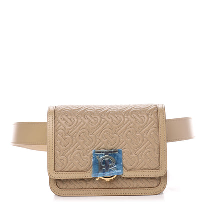 Burberry Lambskin Embossed Monogram TB Bum Bag Honey 1 of 10