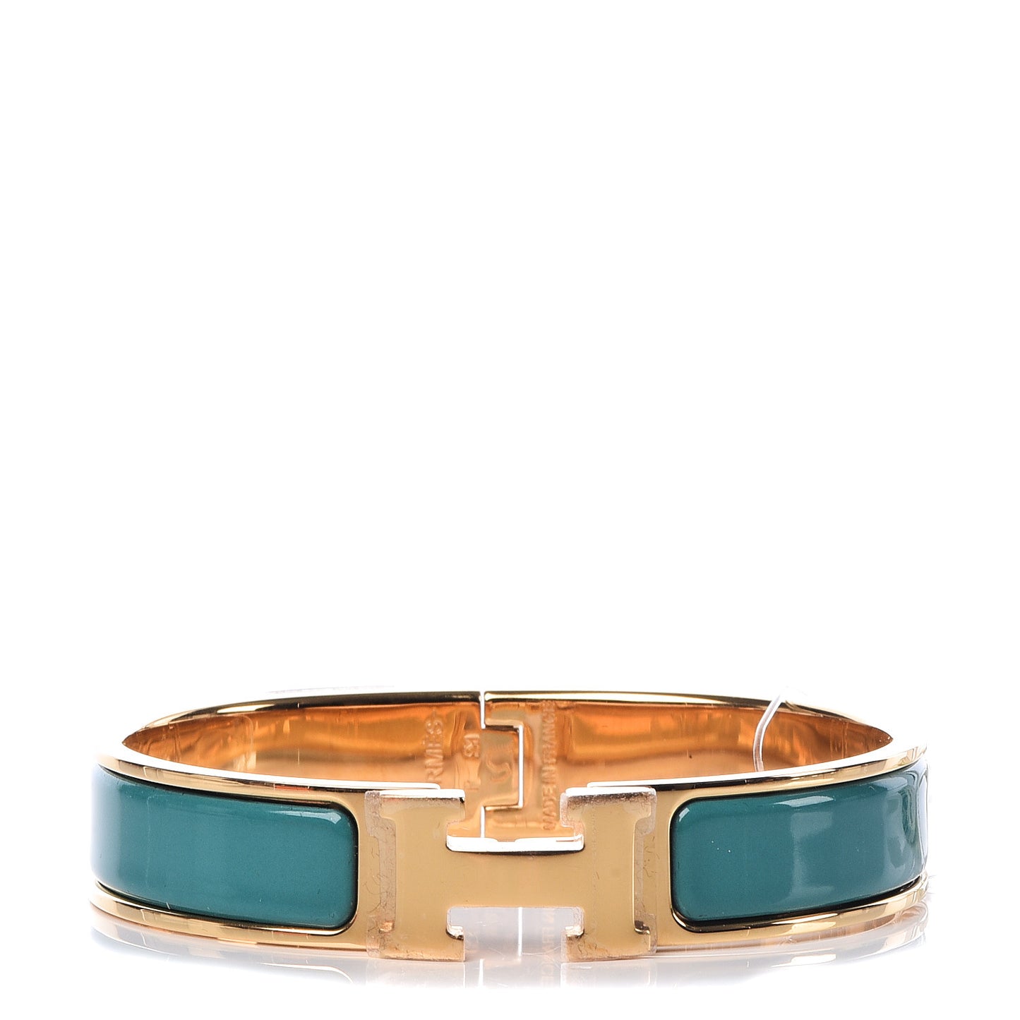 Enamel Narrow Clic Clac H Bracelet PM Emeraude