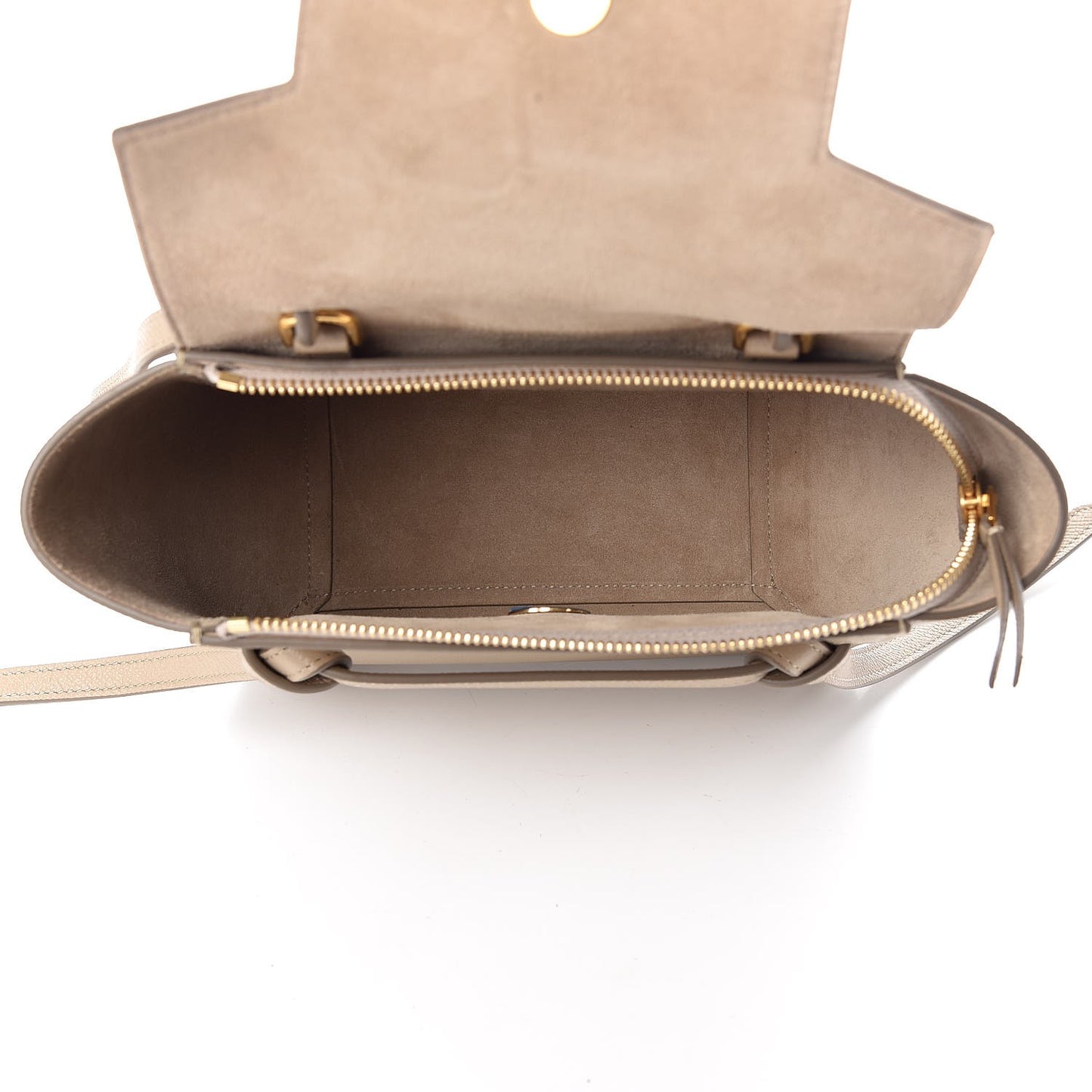 Grained Calfskin Nano Belt Bag Light Taupe