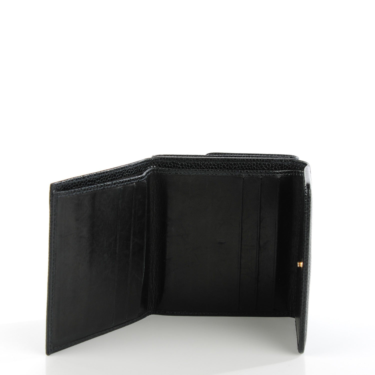 Chanel Caviar Timeless CC Compact Flap Wallet Black 4 of 8