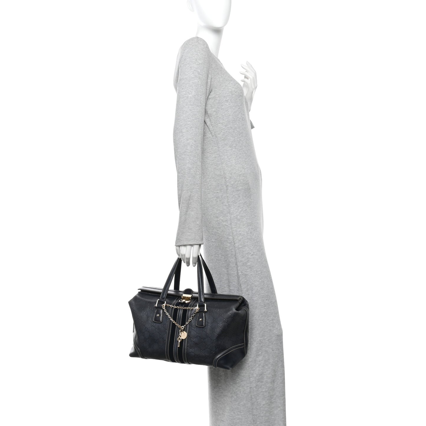 Guccissima Large Treasure Boston Navy
