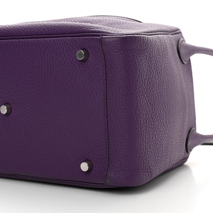Hermes Taurillon Clemence Eclat Lindy 30 Ultraviolet Bleu Obscur 10 of 11