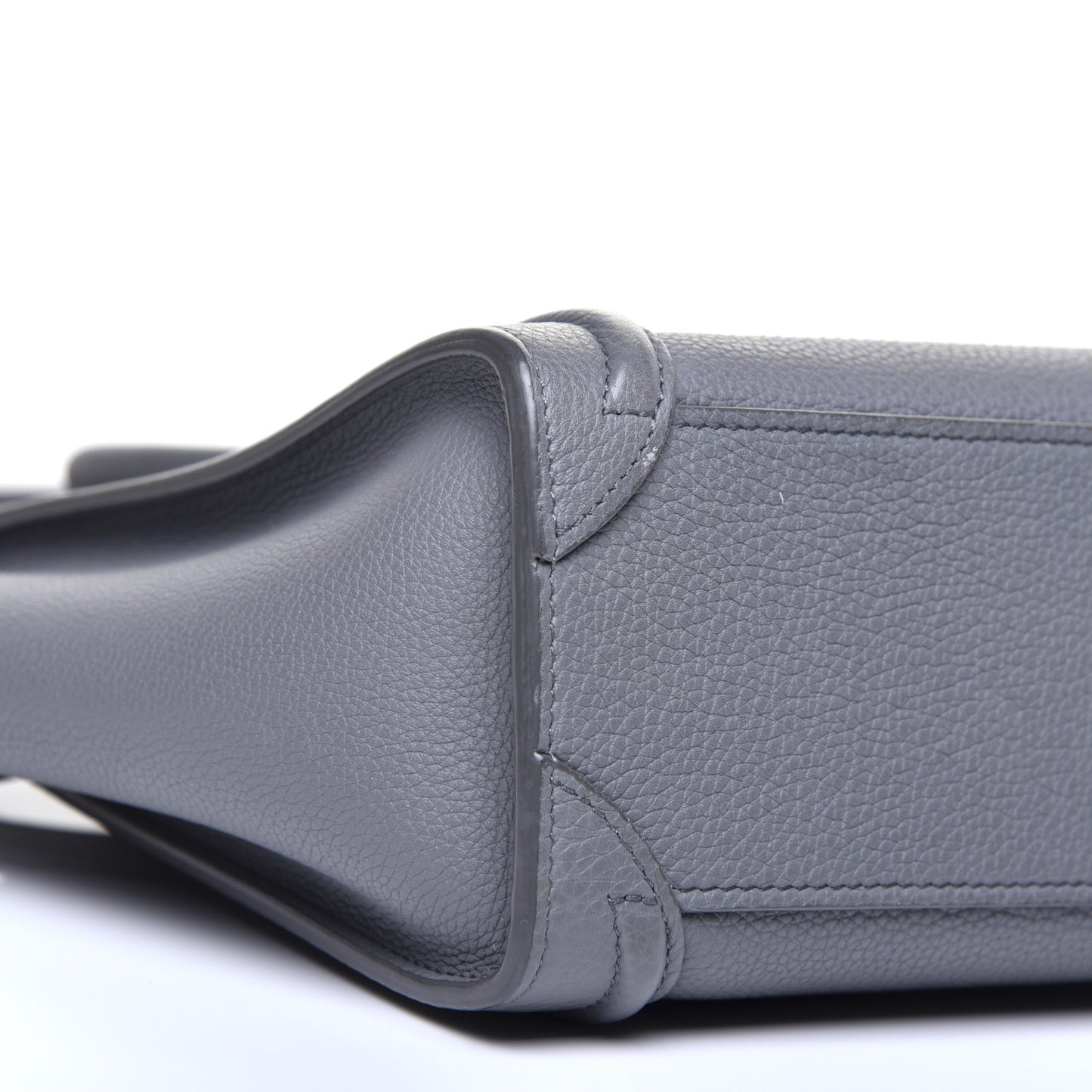 Drummed Calfskin Nano Luggage Kohl