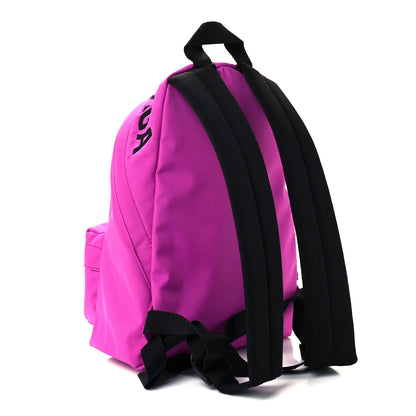 Balenciaga Sport Nylon Logo Embroidered S Wheel Backpack Fuchsia Black 3 of 11