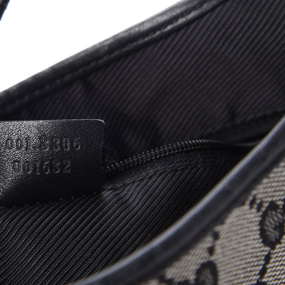 Gucci Denim Monogram Small Jackie O Hobo Black 7 of 15