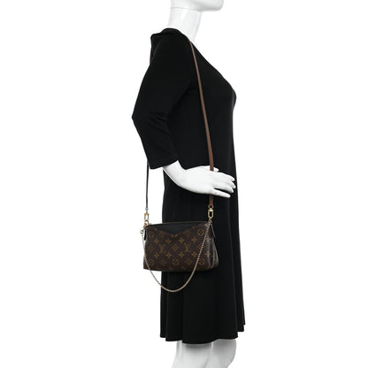 Louis Vuitton LOUIS VUITTON Monogram Pallas Clutch Black 2 of 9