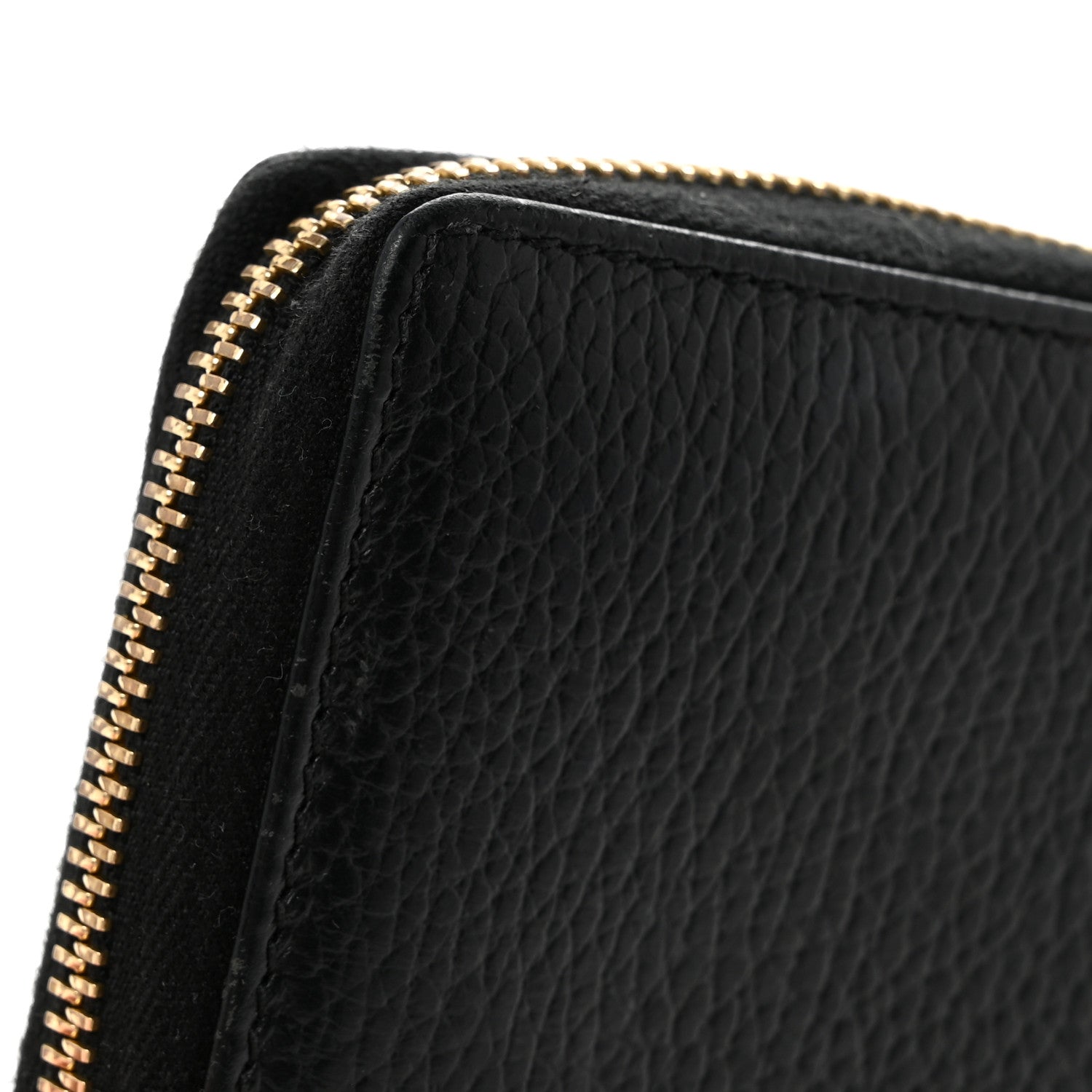 Gucci Dollar Calfskin GG Marmont Zip Around Wallet Black 10 of 10