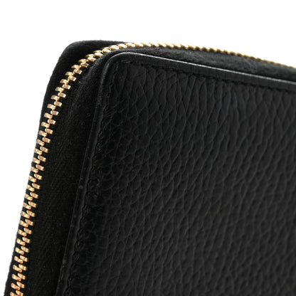 Gucci Dollar Calfskin GG Marmont Zip Around Wallet Black 10 of 10