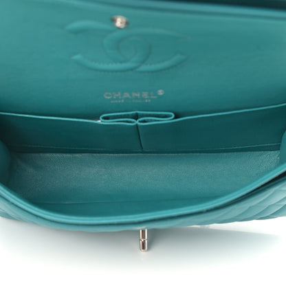 Chanel Lambskin Quilted Medium Double Flap Turquoise 5 of 12