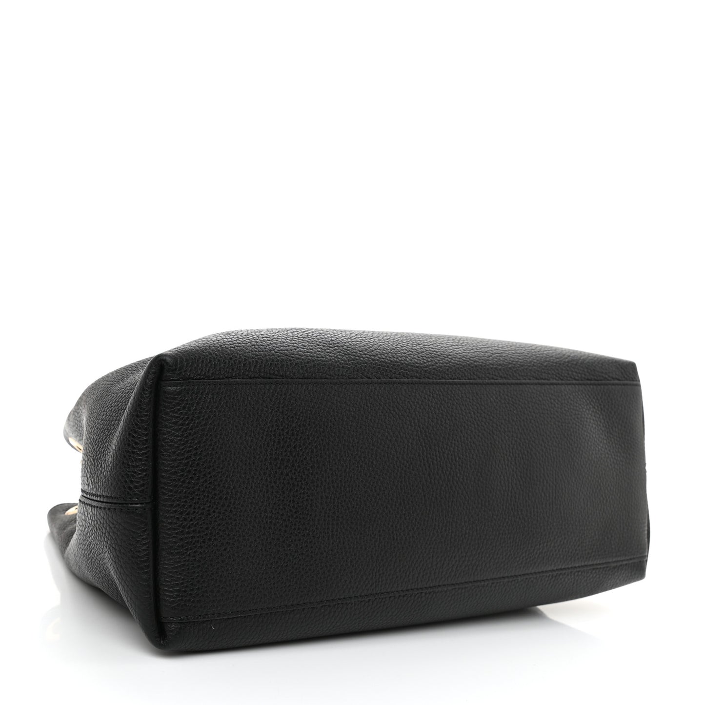 Pebbled Calfskin Medium Soho Chain Shoulder Bag Black