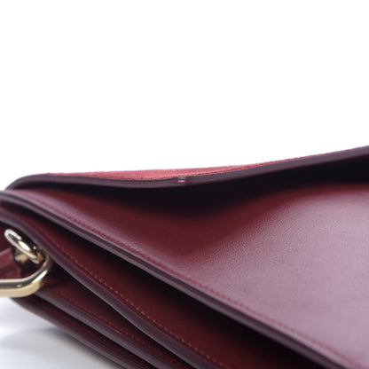 Chloe Calfskin Suede Medium Faye Shoulder Bag Plum Purple 9 of 10