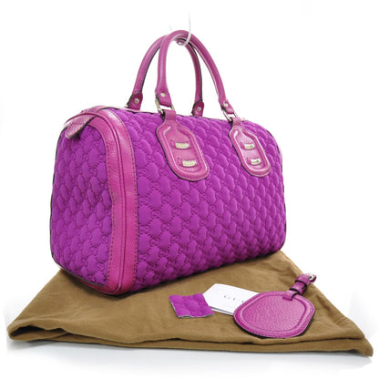 Gucci Guccissima Neoprene Techno Tag Medium Boston Magenta 2 of 10