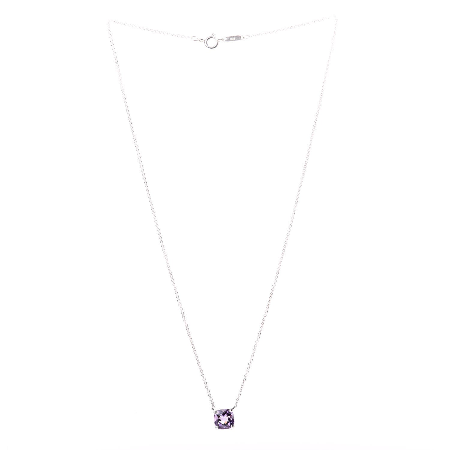 Tiffany Sterling Silver Amethyst Sparklers Necklace 2 of 3