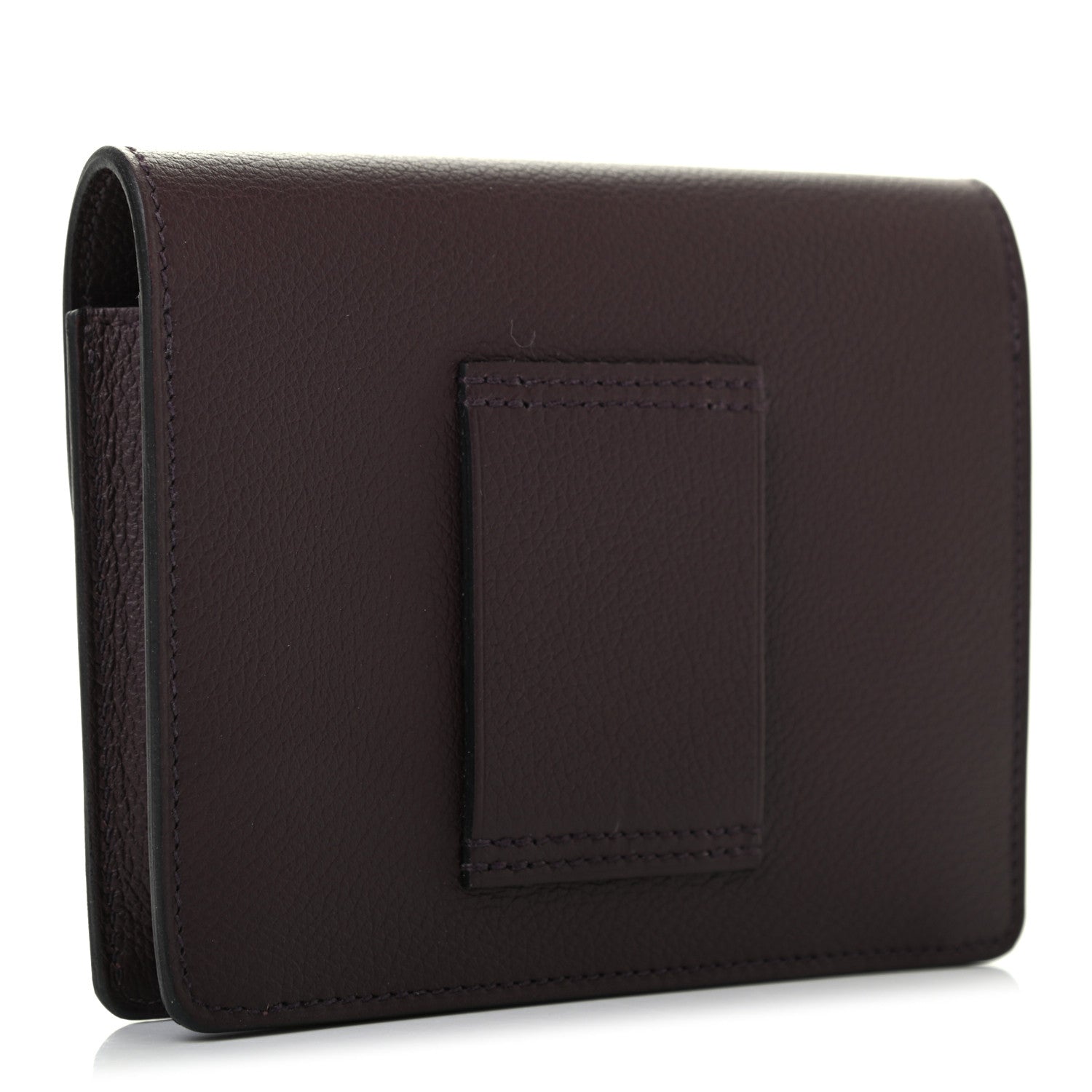 Hermes Evercolor Bi-Color Roulis Slim Wallet Rouge Sellier 3 of 7