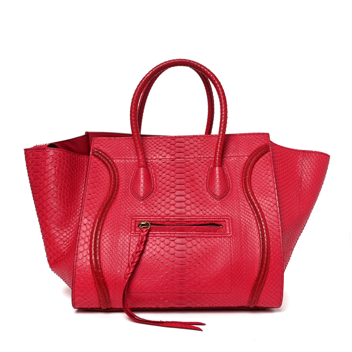 Celine Snakeskin Medium Phantom Luggage Fuchsia 1 of 11