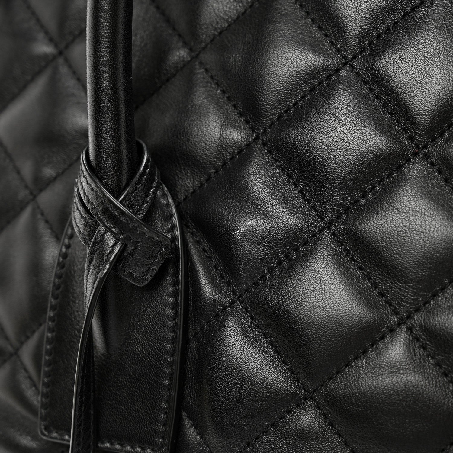 Saint Laurent Calfskin Quilted ES Giant Travel Bag Black 9 of 9