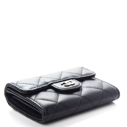 Chanel Caviar Quilted Flap Card Holder Wallet Black 4 of 8