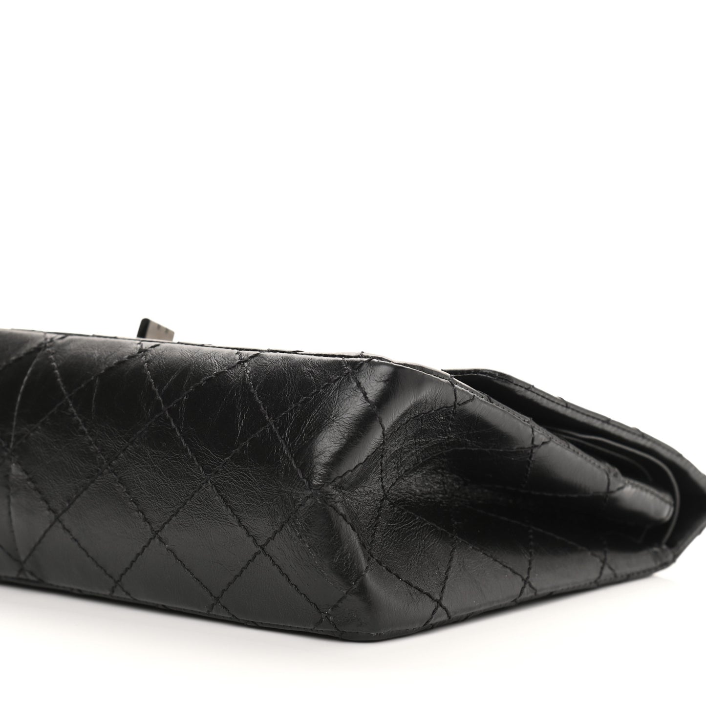 Aged Calfskin Quilted 2.55 Reissue 226 Flap So Black