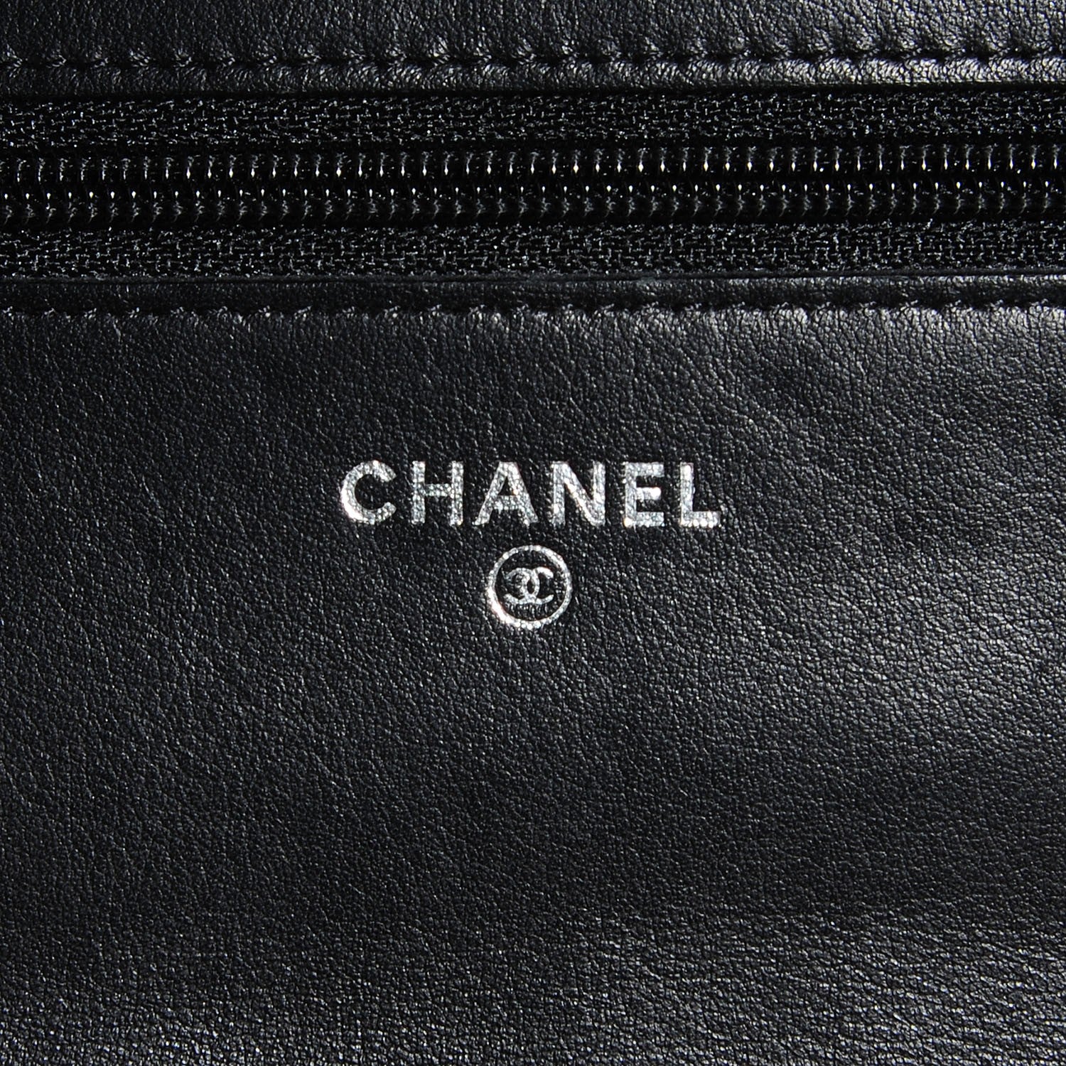 Chanel Lambskin Diamond Stitched Wallet On Chain WOC Black 7 of 9