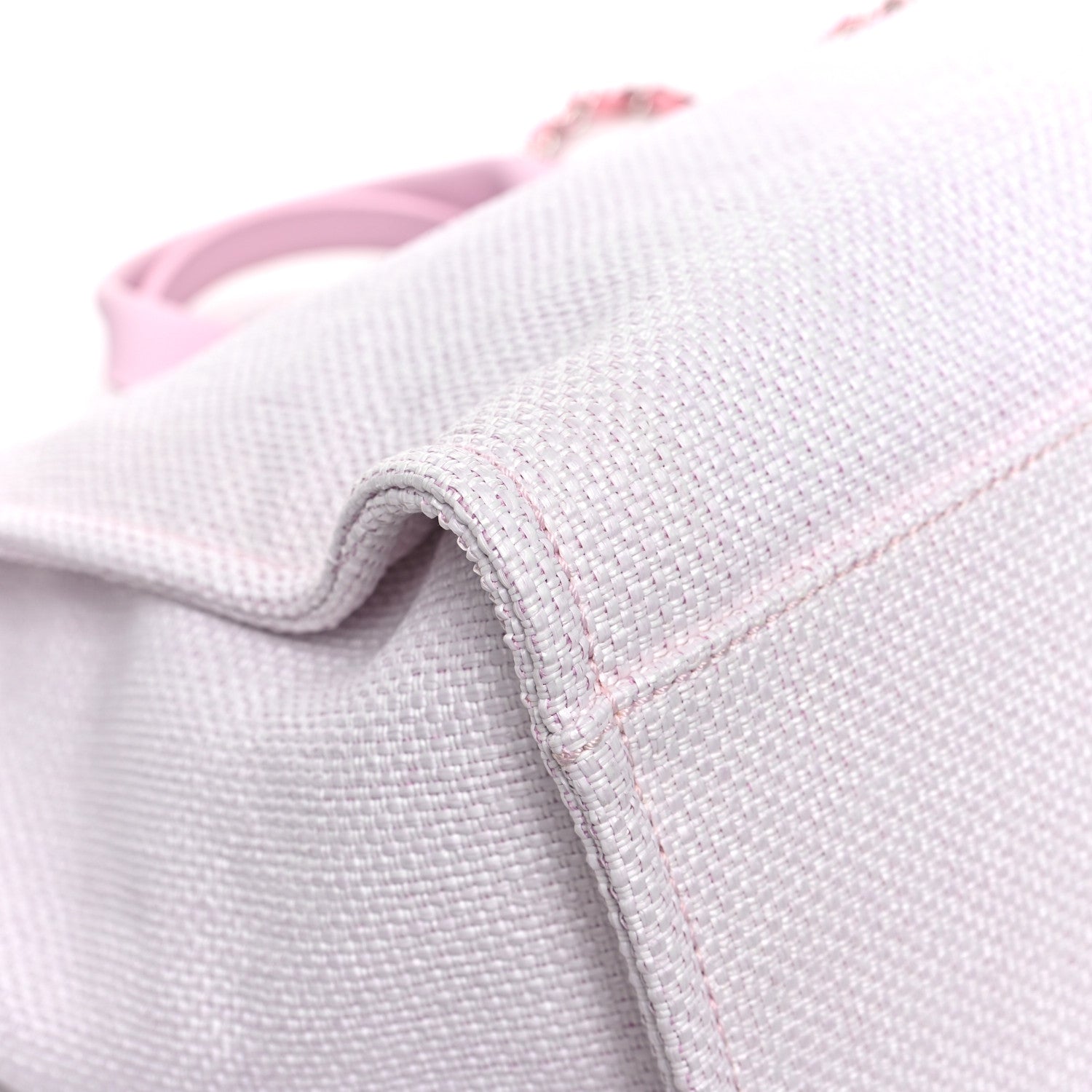 Chanel Woven Straw Raffia Medium Deauville Tote Pink 10 of 11