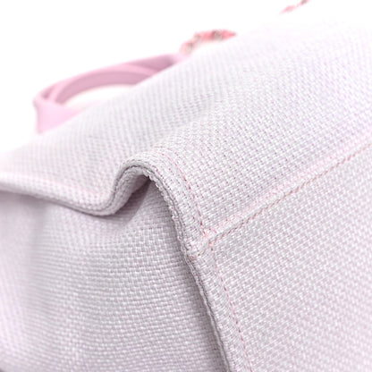 Chanel Woven Straw Raffia Medium Deauville Tote Pink 10 of 11