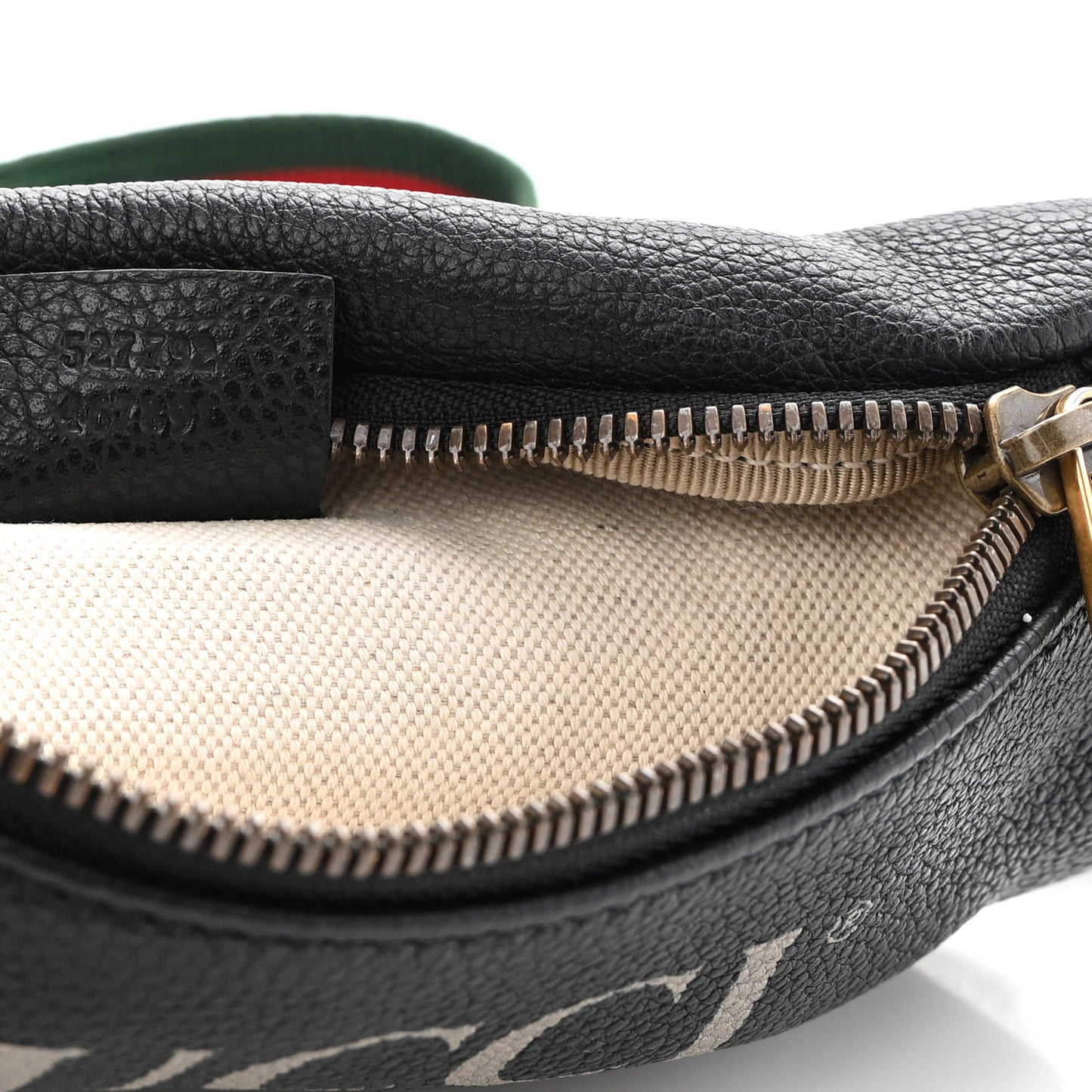 Grained Calfskin Small Logo Belt Bag Black