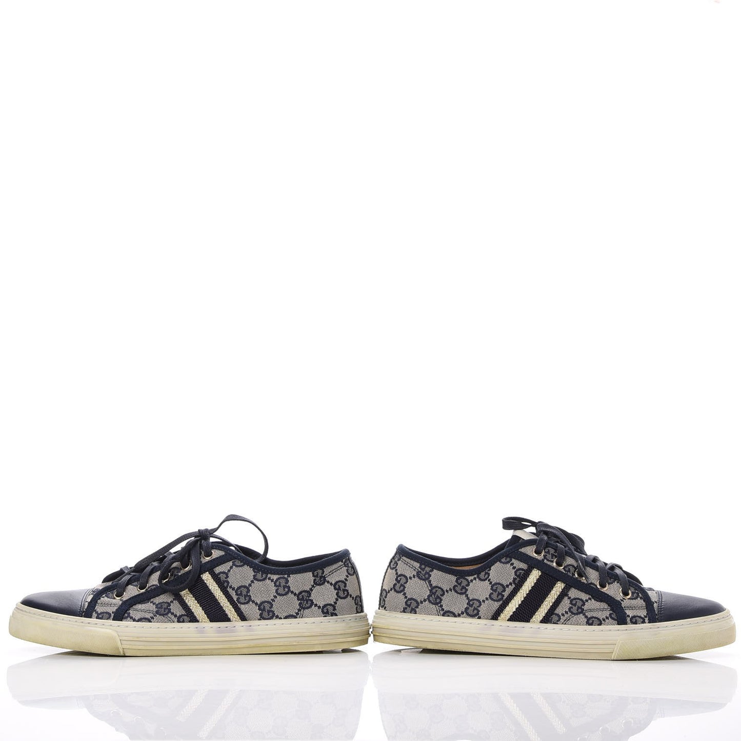 Monogram Web Sneakers 39 Navy Blue