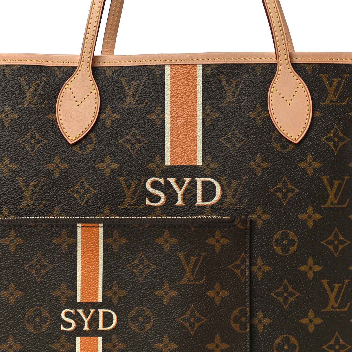 Louis Vuitton Monogram My LV Heritage Neverfull MM Orange and White 7 of 9