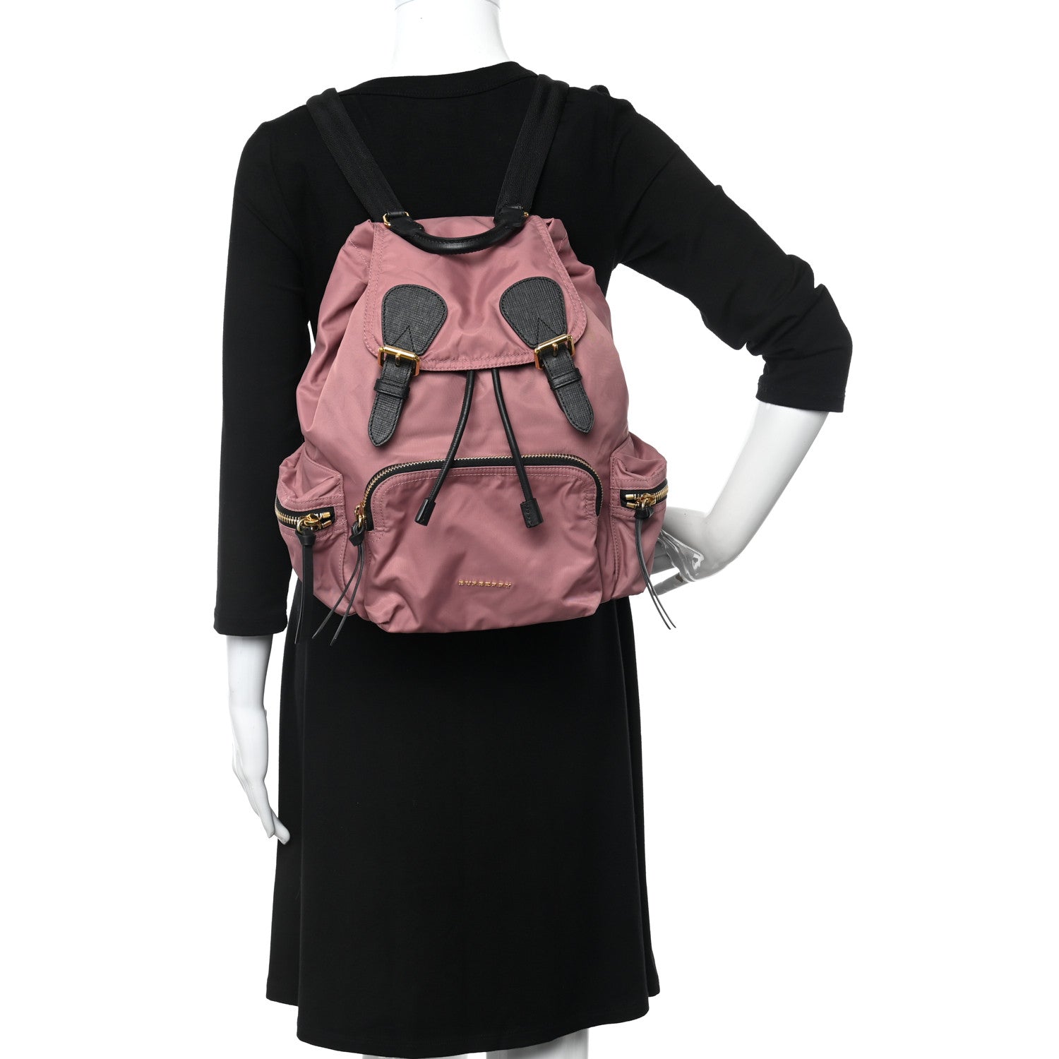 Burberry Nylon Medium Rucksack Backpack Mauve Pink 2 of 15