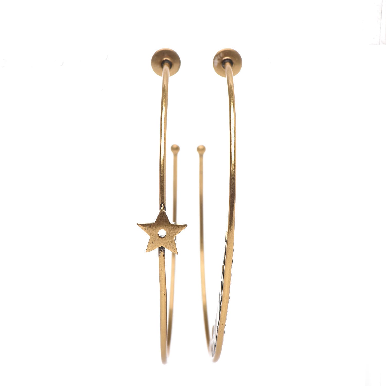 Christian Dior Metal J'Adior Hoop Earrings Gold 1 of 5