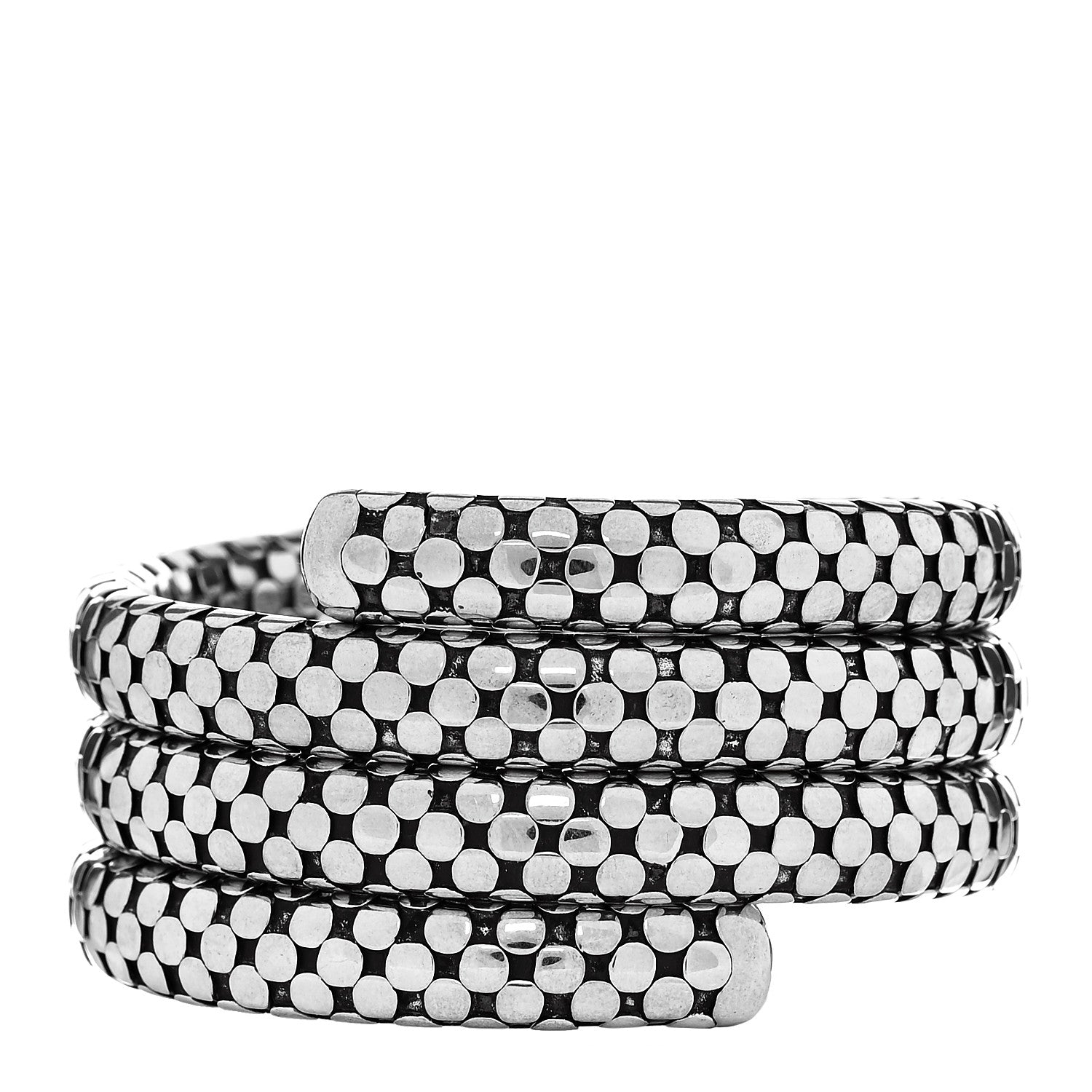 John Hardy Sterling Silver Dot Triple Coil Bracelet 1 of 5