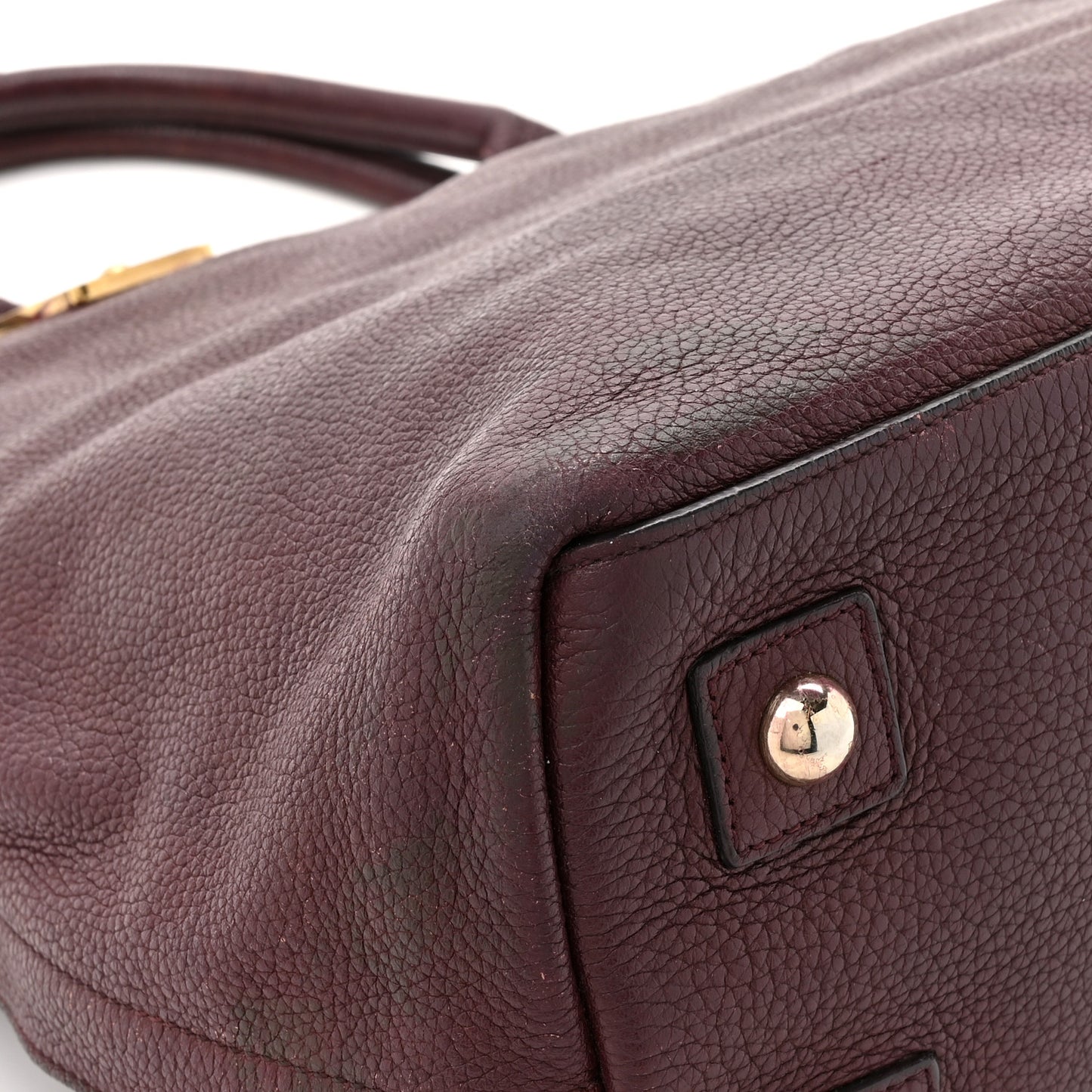 Classic Grained Calfskin Alice Satchel Oxblood