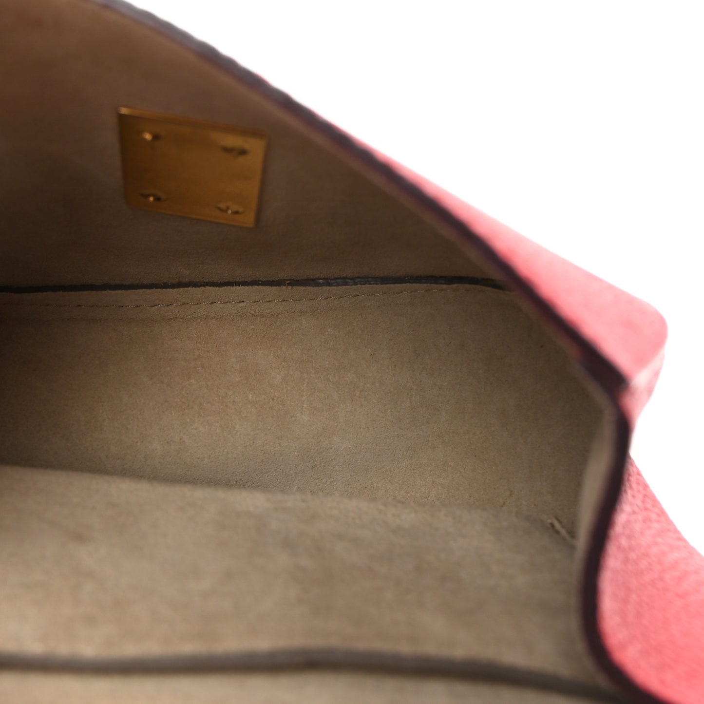 Grained Lambskin Mini Drew Shoulder Bag Plaid Red