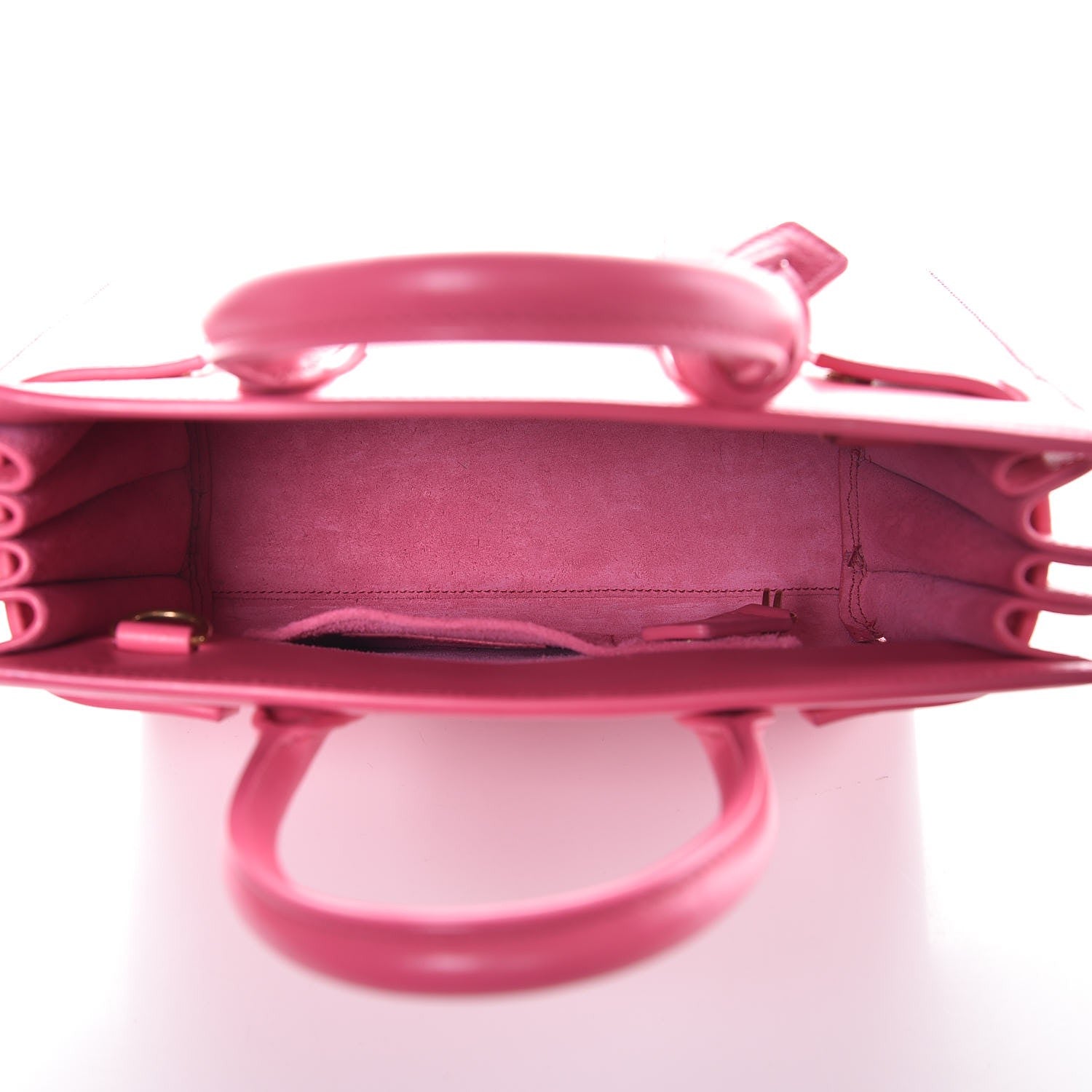 Saint Laurent Calfskin Nano Sac De Jour Lipstick Fuchsia 5 of 6