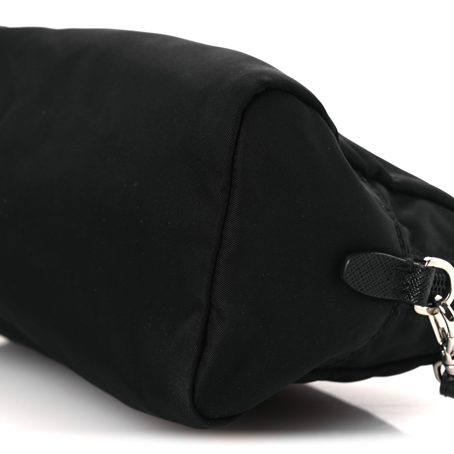 Prada Re-Nylon Vela Saffiano Wristlet Black 11 of 12