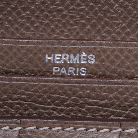 Hermes Epsom Leather Bearn Wallet Etoupe 7 of 8