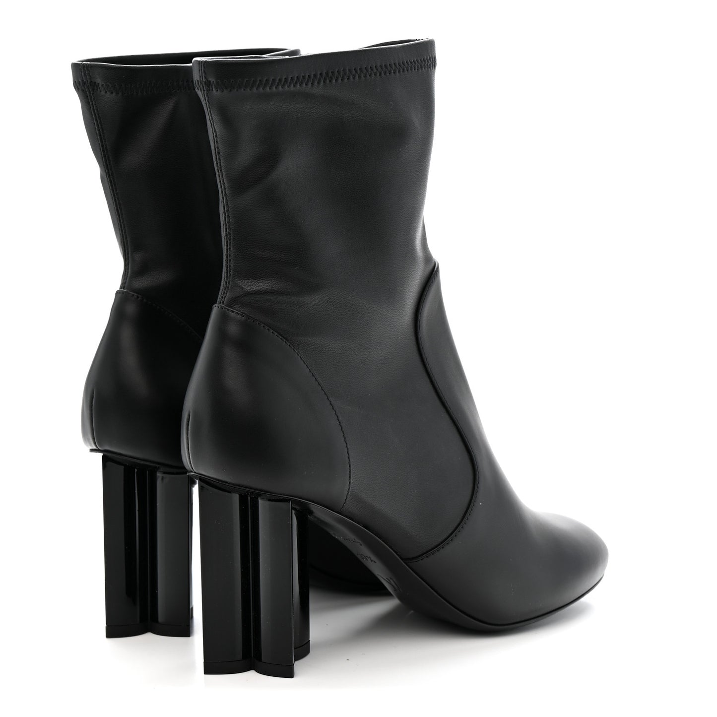 Calfskin Uniformes Silhouette Ankle Boots 37.5 Black