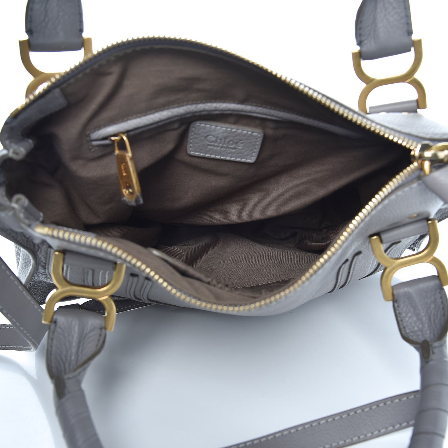 Calfskin Medium Marcie Satchel Cashmere Grey