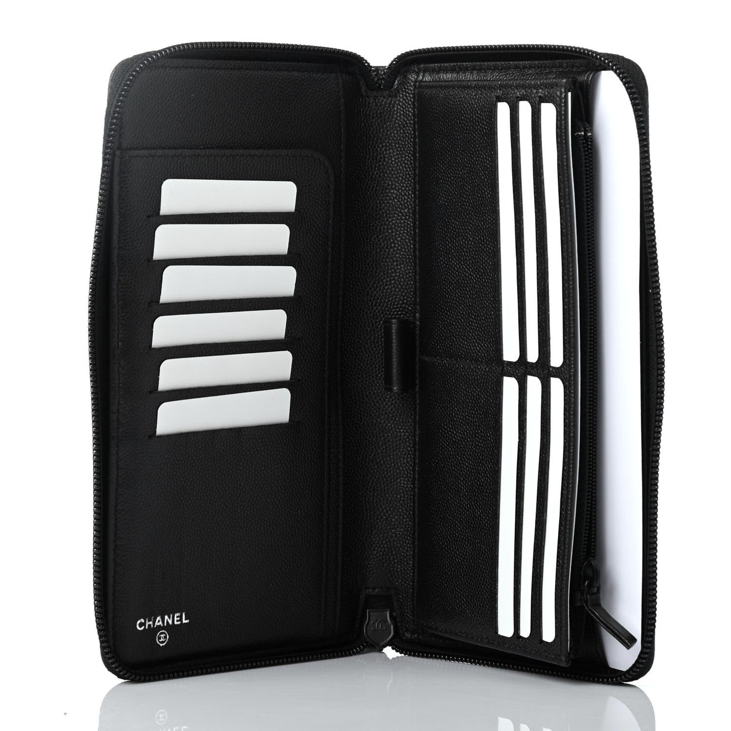 Caviar Quilted Boy Zip Around Organizer Wallet So Black