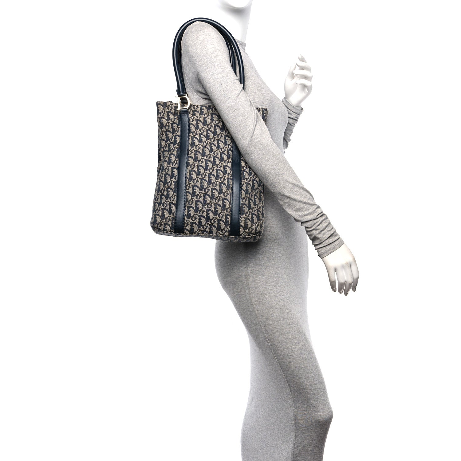 Christian Dior Monogram Tote Blue 2 of 13